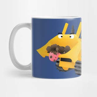 Cute funny yellow bulldozer cartoon character Mug